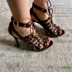 Tory Burch Gladiator Lace Up Heels